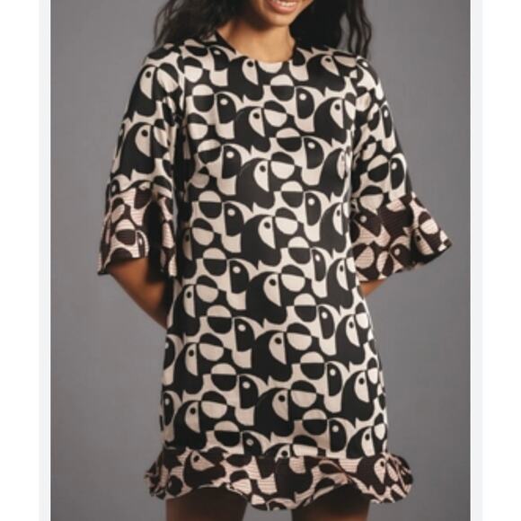 FARM RIO x ANTHROPOLOGIE | Geo Toucan Mini Dress - Picture 1 of 16